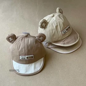 کلاه نوزادی گوشدار نقاب متحرک خرسی