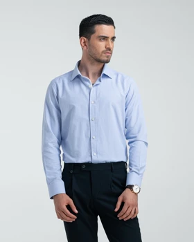 ام کی کالکشن پیراهن آستین بلند mk-2748-blue
