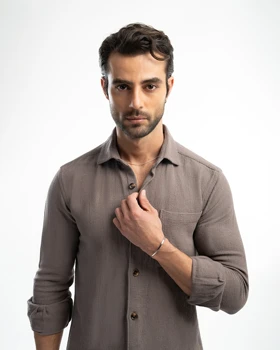 ام کی کالکشن پیراهن آستین بلند mk-23272-brown