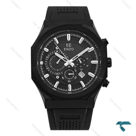 ساعت انزو EC-3120 مردانه سه موتوره بند رابر اورجینال فول مشکی Enzo-8800-G