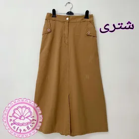 دامن زنانه کتان جیب‌دار در رنگبندی متنوع