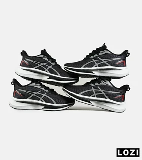 کفش کتانی مردانه مشکی سفید ASICS GEL-KAYANO 30