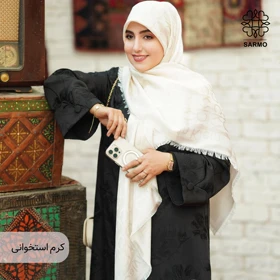 روسری ژاکارد رونا CK (کرم استخوانی)