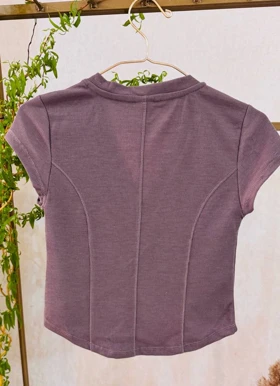 تیشرت کراپ کوتاه پارچه وارداتی کشسانی زنانه