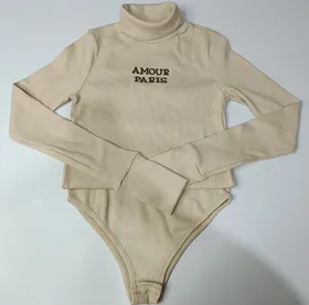 بادی گلدوزی Amour paris فانریپ کبریتی پنبه صددرصد مناسب سایز 36 تا 44