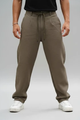 شلوار کنفی مردانه گرم دار نیم بگ پارچه وارداتی ZARA