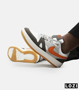کفش کتانی مردانه طوسی سفید قرمز نایک NIKE SB