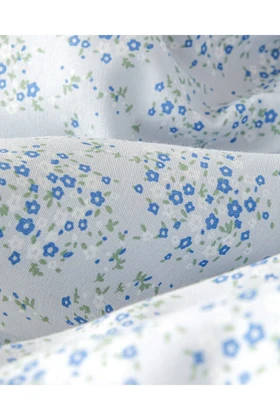 سرویس روتختی یک نفره English Home مدل Tiny Blooms پنبه پلی‌استر - آبی