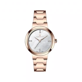 ساعت مچی ویمبرلی زنانه فلزی رزگلد صفحه سفید WB-CS445L-A2