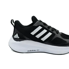 کتانی آدیداس مشکی سفید سایز بزرگ کد 5278