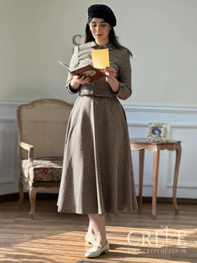 دامن تک چهارخونه ریز