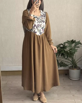 پیراهن مانتویی سوزندوزی سرمه