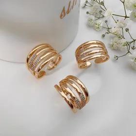انگشتر مدرن چهار حلقه نگین‌دار ژوپینگ کد 253