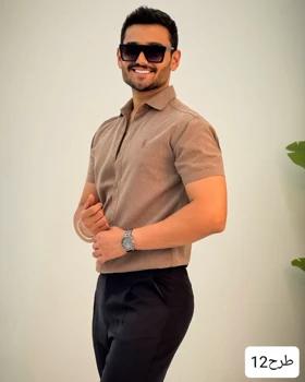 پیراهن مردانه استین کوتاه پلاس_کد4291