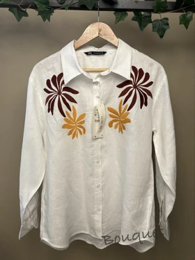 شومیز زارا گلدوزی سفید