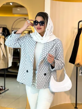 کت لمزور چاک‌دار طوسی 120303