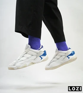 کفش کتانی مردانه سفید طوسی آبی ADIDAS niteball 2.0