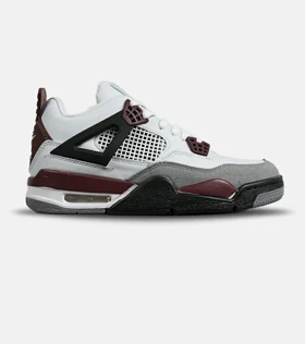 کتانی ساق‌دار زنانه و مردانه سفید طوسی Nike air jordan 4 مدل 8044