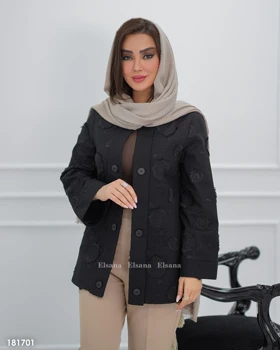 کت لینن گلدوزی شده مزونی