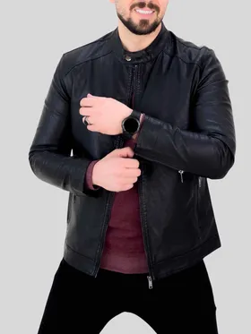 کت چرم 2326 مشکی