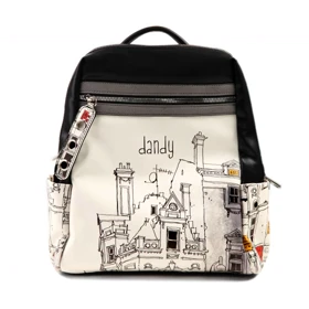 کوله پشتی دندی طرح Cecile Cafe کوله زنانه سیسیل کافه