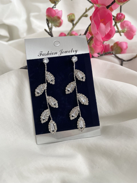 گوشواره جواهری طرح برگ
