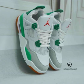 کفش کتانی نایک ایر جردن 4 رترو (Nike Air Jordan 4 Retro ) سفید سبز