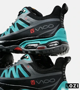 کفش کتانی مردانه و زنانه مشکی طوسی آبی Salomon Waterproof V.2
