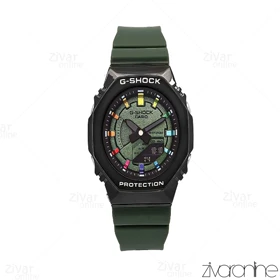 ساعت جی شاک GM-S2100 زنانه سبز مشکی ایندکس رنگین کمانی 106393