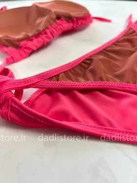 بیکینی کاپ متحرک طرح صورتی ساده