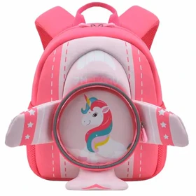 کیف بچه گانه مهدکودک هواپیما اورجینال زد ام بی بی ZM BABY 605 (صورتی)