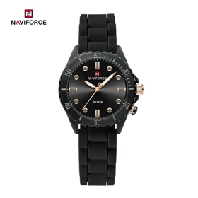 ساعت مچی زنانه نیوی فورس NF7015 مشکی رزگلد مدل w-10437