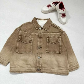 ست دو تیکه دخترانه کت جین و بلوز