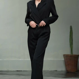 شلوار زنانه کرپ راسته‌ی آلا (Alla) کد 6243