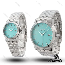 ساعت ست سیتیزن Diamond نقره ای صفحه آبی s-10187