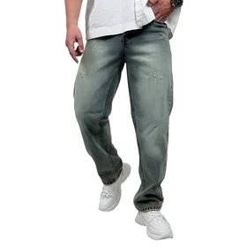 شلوار جین بگ مردانه مدل شسته