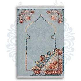 فرشینه از جنس پارچه هازان مخمل ترک طرح سجاده برند دفه کد DSJ 76