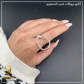 انگشتر زنانه ابکاری نقره کد az15