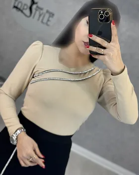 بلوز نوار مغزی دوزی : 8725