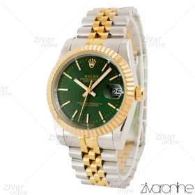 ساعت رولکس دیت جاست مردانه صفحه سبز ایندکس خطی 104513