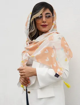 شال قلبی نخی منگوله‌دار بهرو
