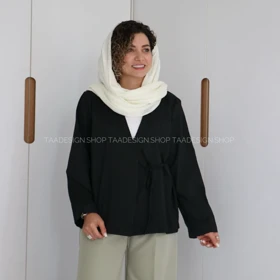 شومیز زنانه پاپیونی مدل کاتیا