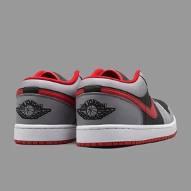 نایکی جردن 1 طوسی قرمز ساق‌کوتاه Nike Air Jordan 1 Low Cement Fire Red