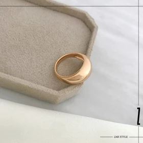 انگشتر زنانه گنبدی آینه‌ای