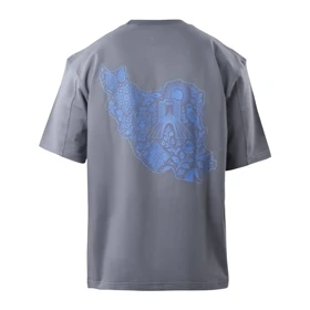 تیشرت باکسی اسپرت ایران مدل Light of Hope-4M1308 طوسی روشن