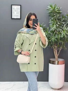 مانتو لینن آستین گت دار ده دکمه