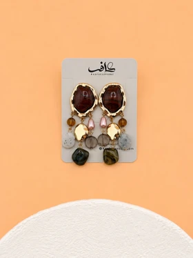 گوشواره سنگی آویزدار