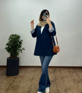 تونیک مانتویی لینن سفید 3