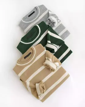 پلیور بافت راه راه 21801