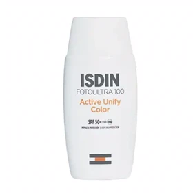 فلوئید ضد آفتاب رنگی ایزدین Isdin مدل Active Unify Color SPF 50 حجم 50 میلی‌لیتر مناسب انواع پوست